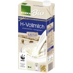 EDEKA Bio H-Vollmilch 3,8%, 1l