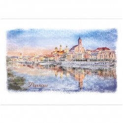 Postkarte - Passauer Donauhafen